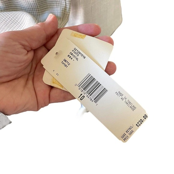 Jones New York Women’s Double Breasted Suit Jacket Coat Gray Plaid Size 10 New - Picture 8 of 10